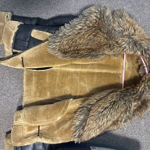Sherlyn Fur/Leather Winter Coat
